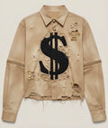 [PRE-ORDER] BAG CHA$ER Denim Jacket - Black Fortune